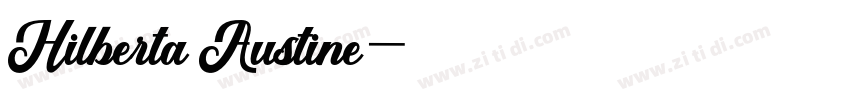 Hilberta Austine字体转换